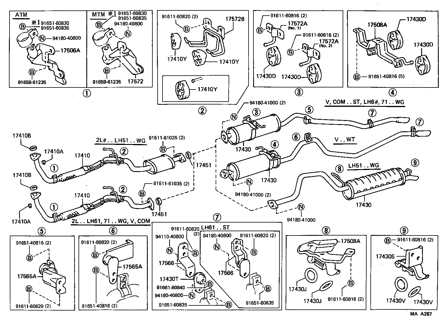 17430-71270 PIPE ASSY, EXHAUST, TAIL product image