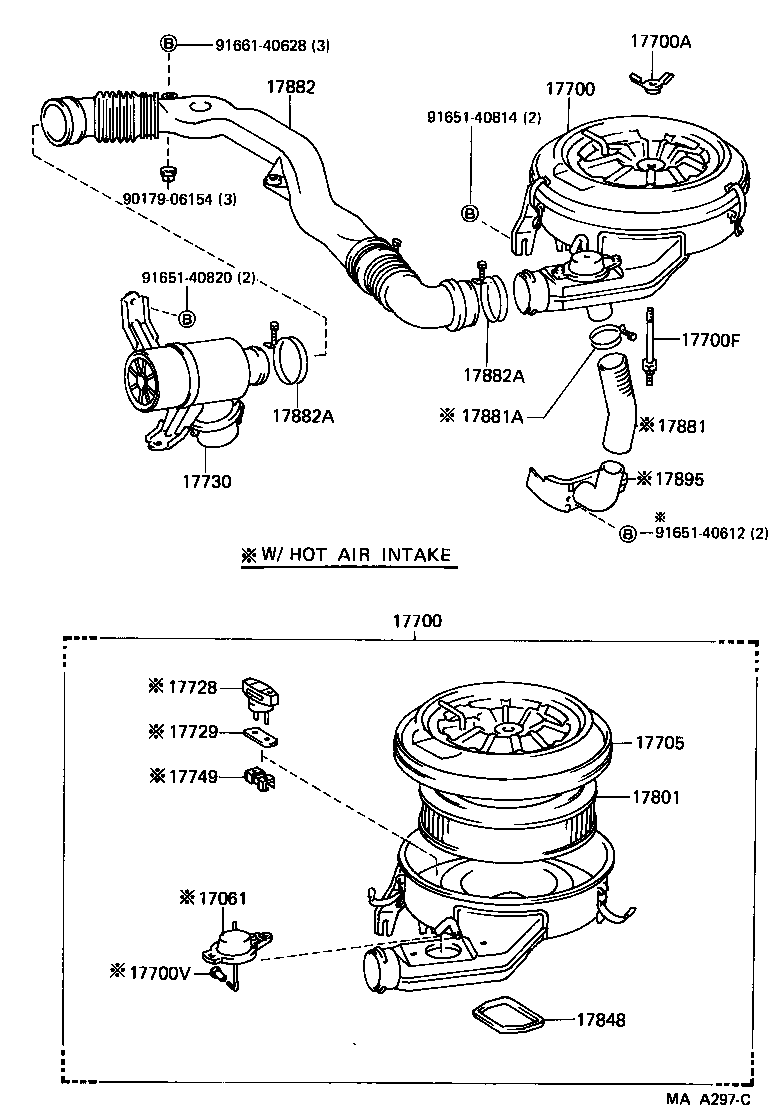 17705-43110 CAP SUB-ASSY, AIR CLEANER product image