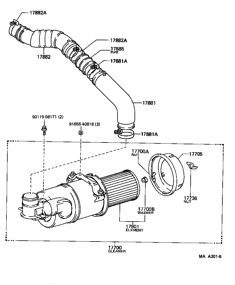 17700-54460 CLEANER ASSY, AIR product image