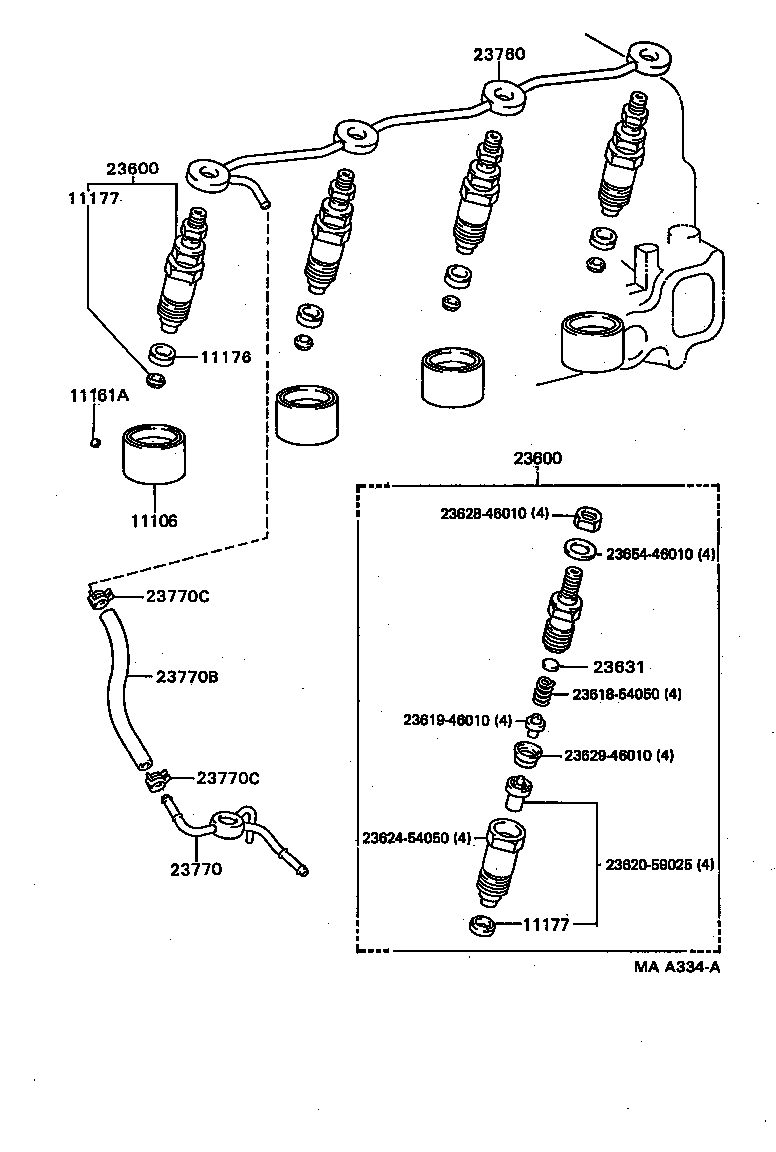 23600-59155 HOLDER & NOZZLE SET, NOZZLE product image