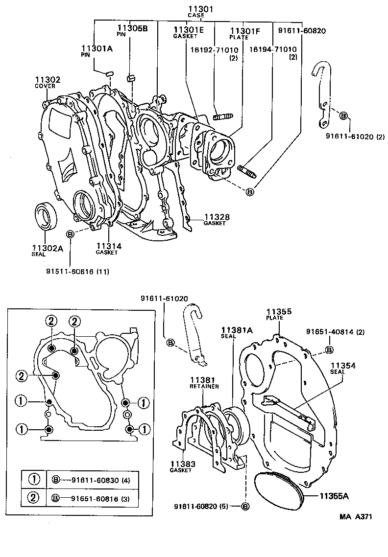 11311-79025 CASE SUB-ASSY, TIMING GEAR product image