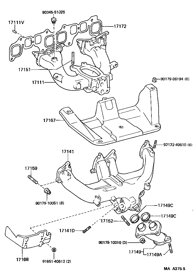 17139-70040 STAY, MANIFOLD, NO.2 product image