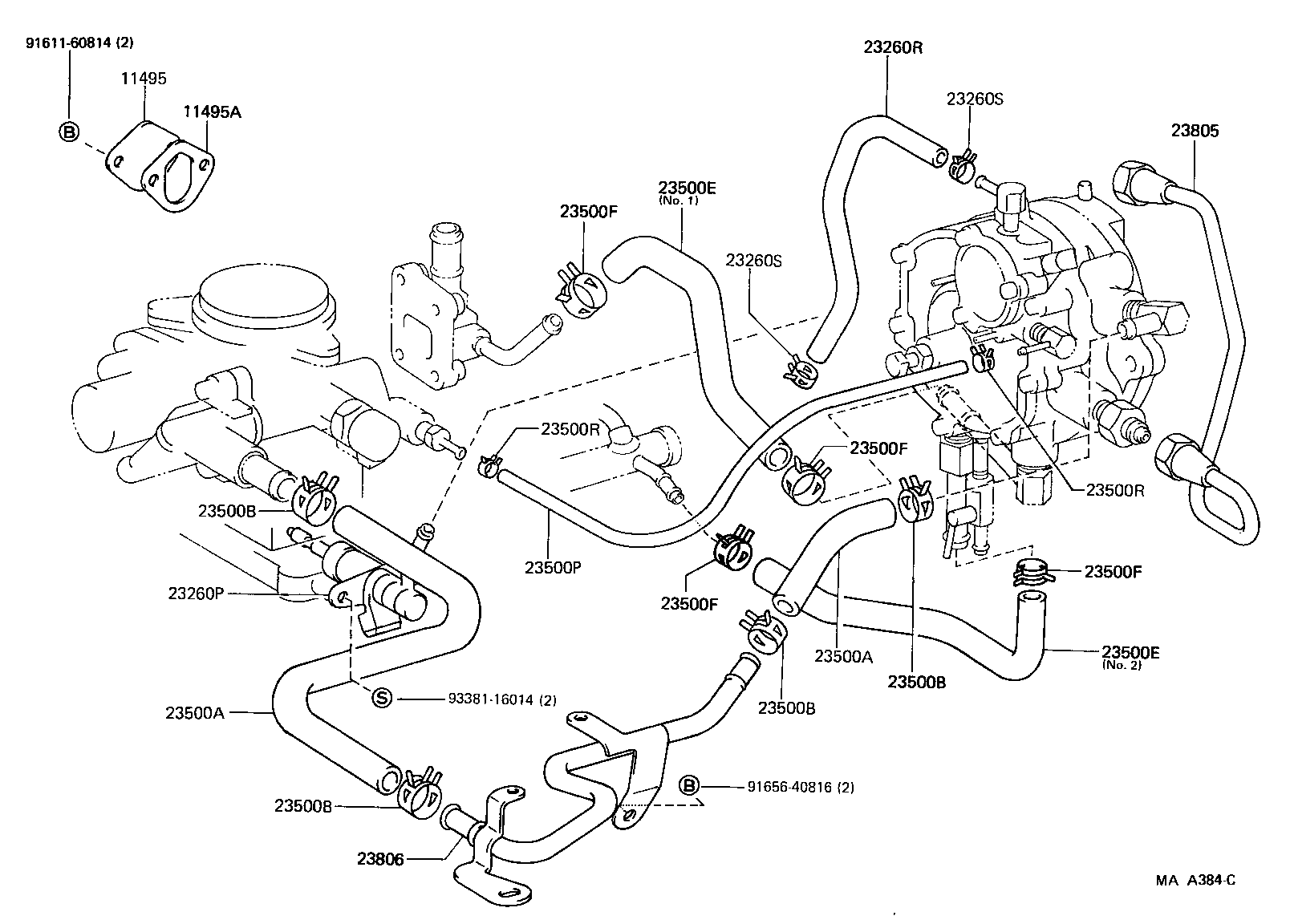 16264-73060 HOSE, WATER(FOR LPG REGULATOR INLET) product image