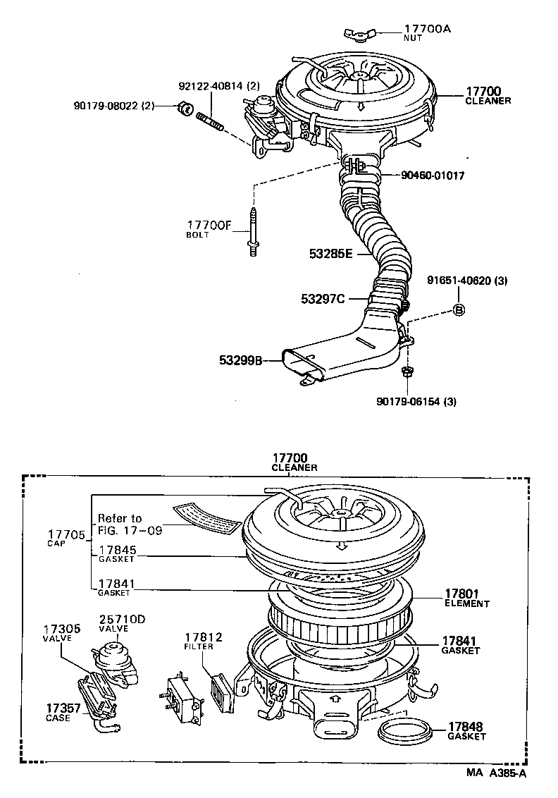 17705-50020 CAP SUB-ASSY, AIR CLEANER product image