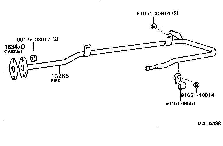 16381-70031 BAR, FAN BELT ADJUSTING product image