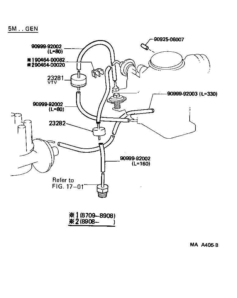 17341-70180 HOSE, NO.1(FOR IDLE-UP) product image