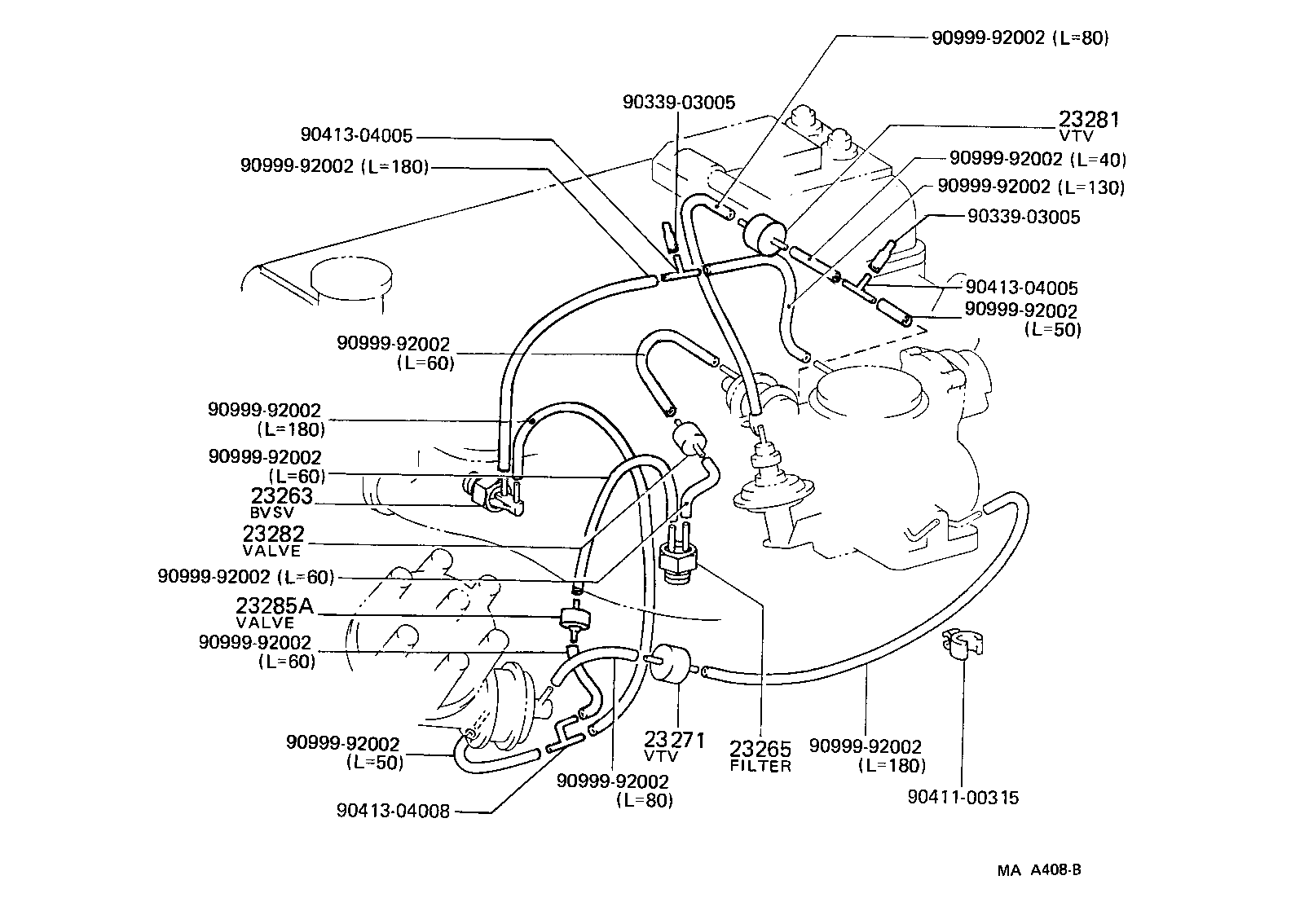 17341-70180 HOSE, NO.1(FOR IDLE-UP) product image