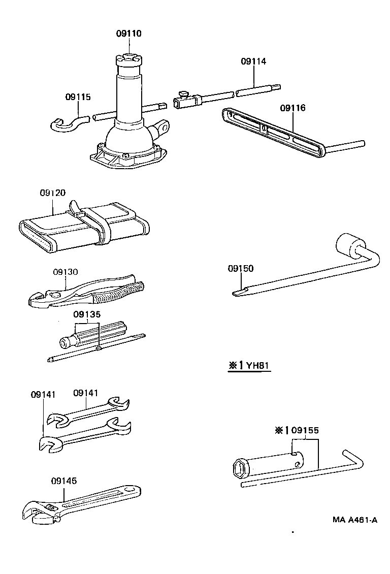 09150-26030 WRENCH, HUB NUT BOX product image