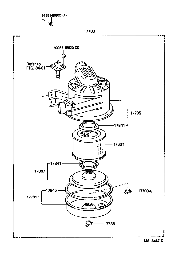 17700-54510 CLEANER ASSY, AIR product image