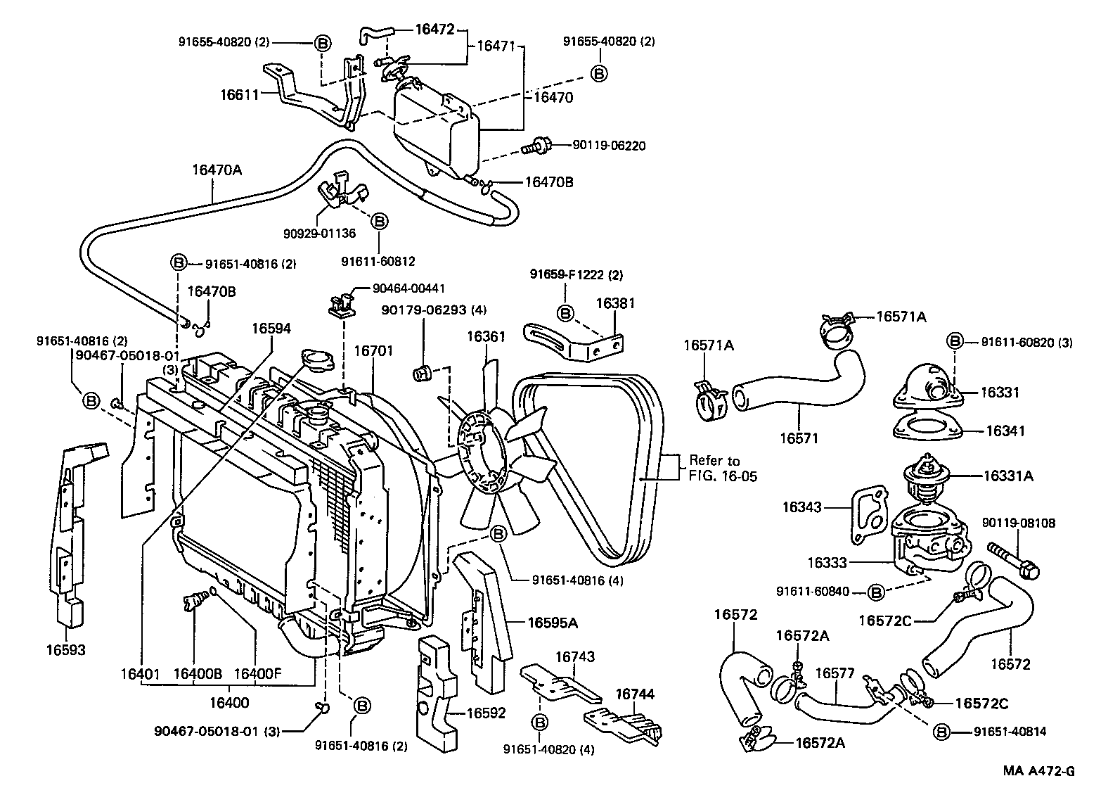 16264-54080 HOSE, WATER BY-PASS, NO.2 product image