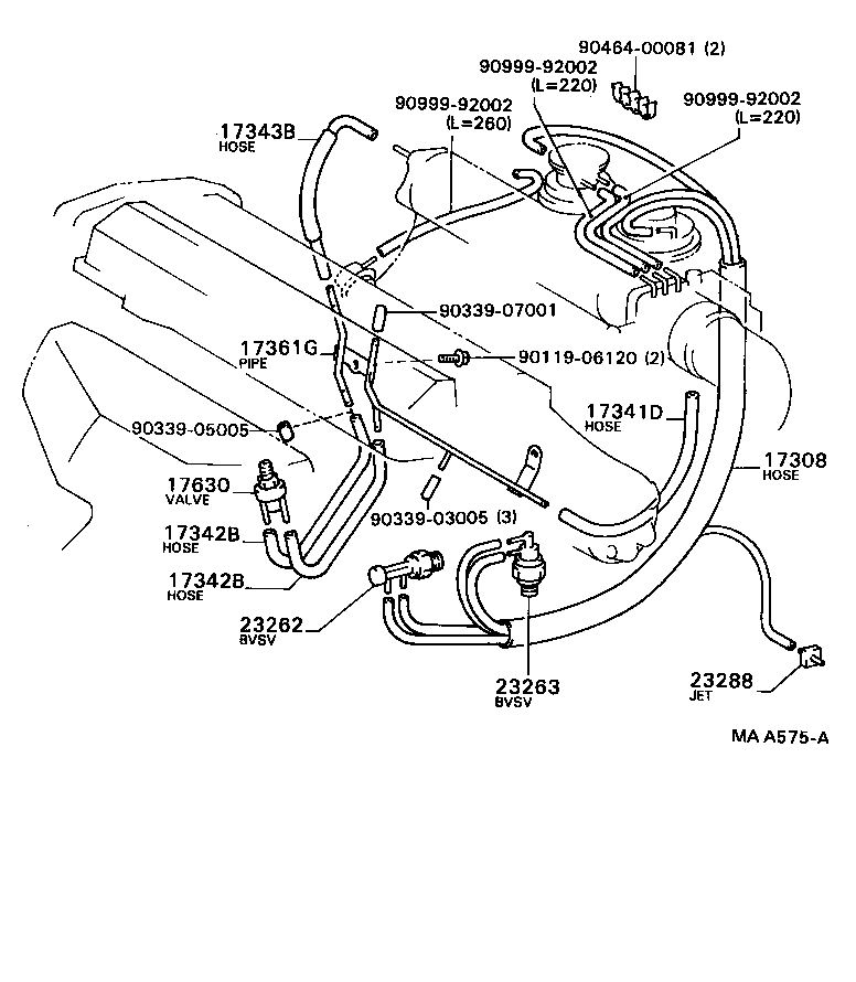 90445-19002 HOSE, NO.1(FOR IDLE-UP) product image