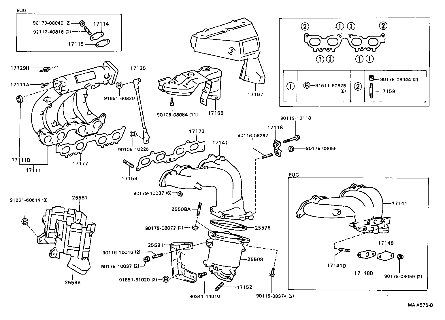 17271-64030 INSULATOR, TURBO, NO.1 product image