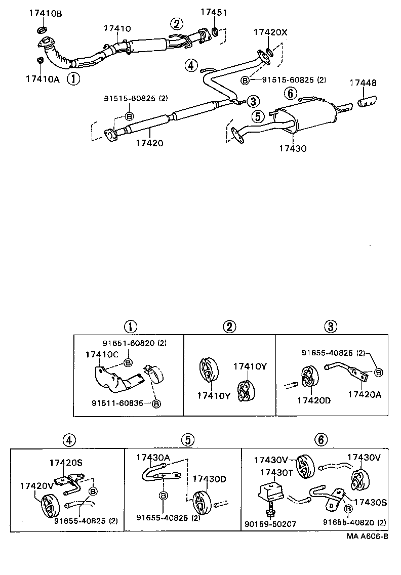 17430-62011 PIPE ASSY, EXHAUST, TAIL product image