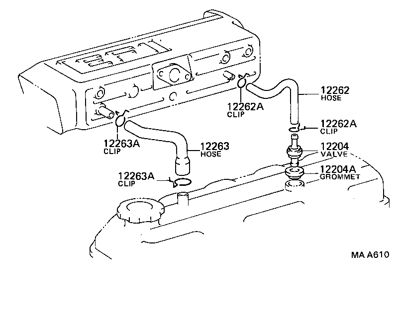 12261-54100 HOSE, VENTILATION product image