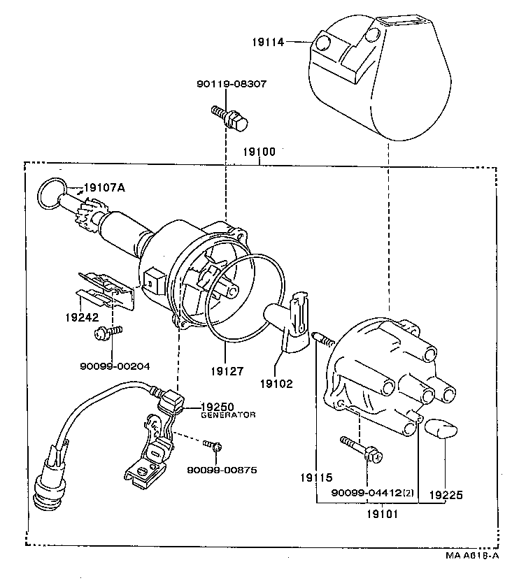 19106-73020 CAM SUB-ASSY, DISTRIBUTOR product image