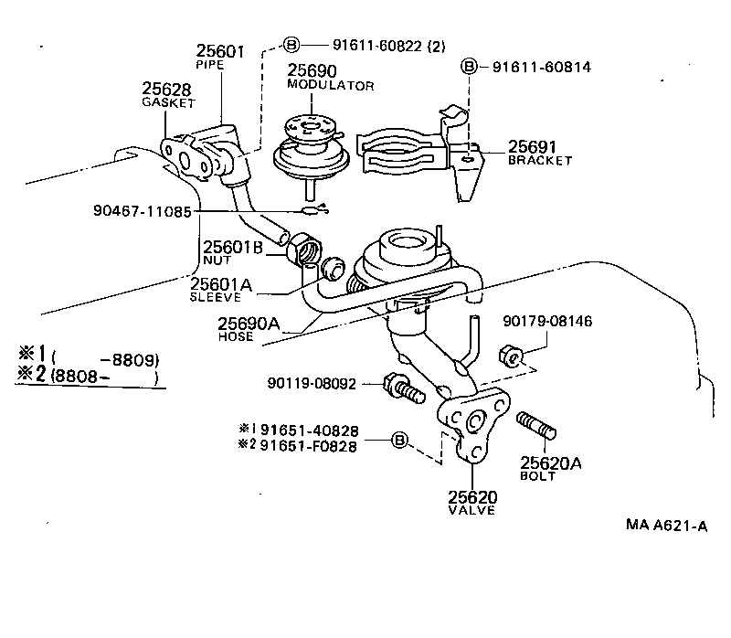 25870-71040 MODULATOR ASSY, EGR VACUUM product image