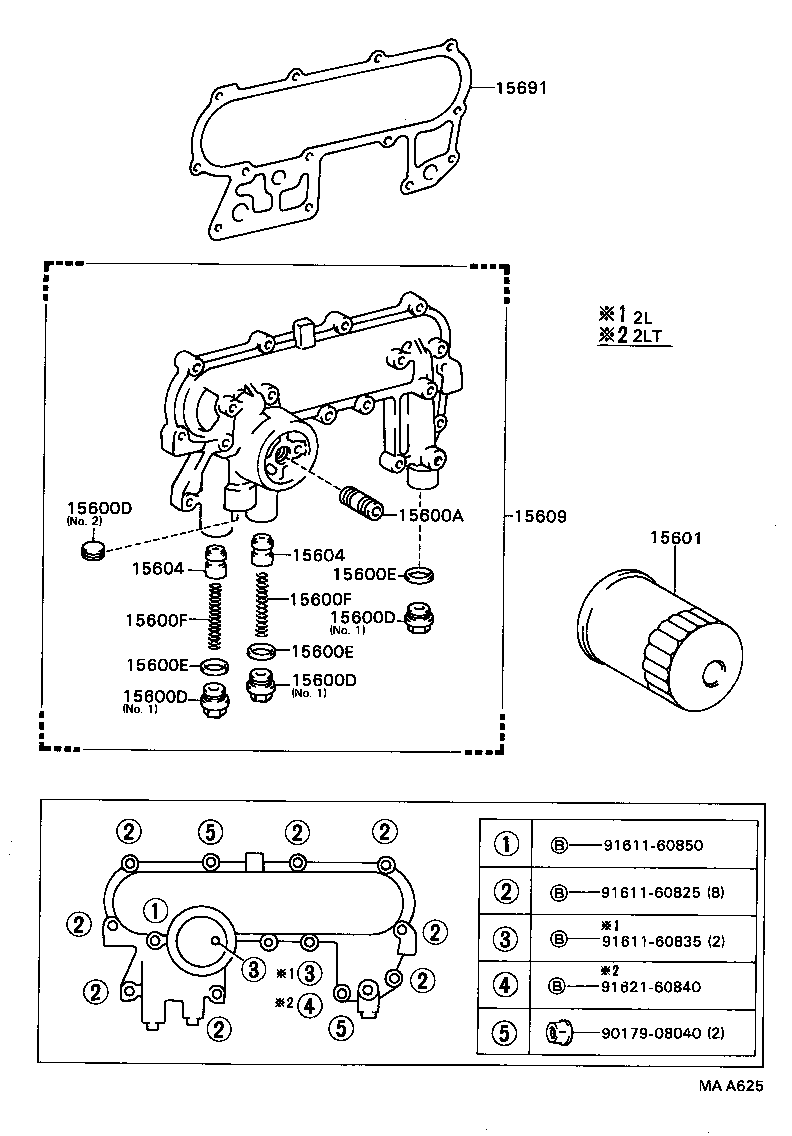 15609-54091 BRACKET SUB-ASSY, OIL FILTER product image