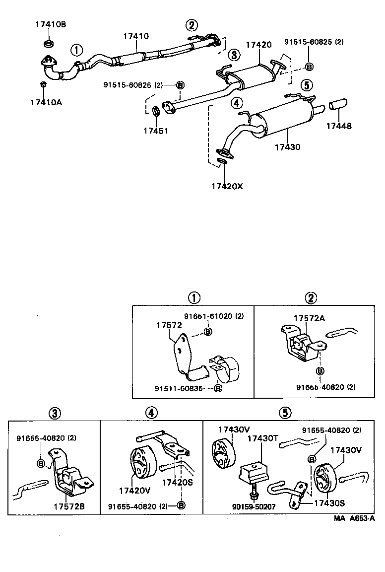 17430-62022 PIPE ASSY, EXHAUST, TAIL product image