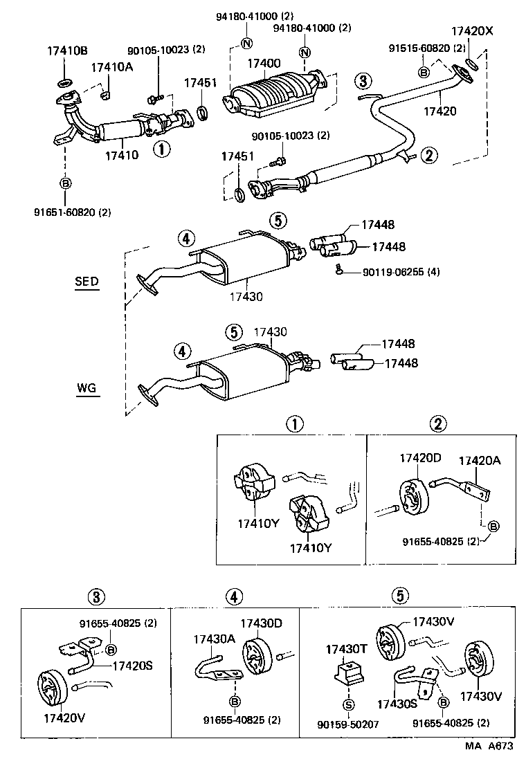 17430-62031 PIPE ASSY, EXHAUST, TAIL product image