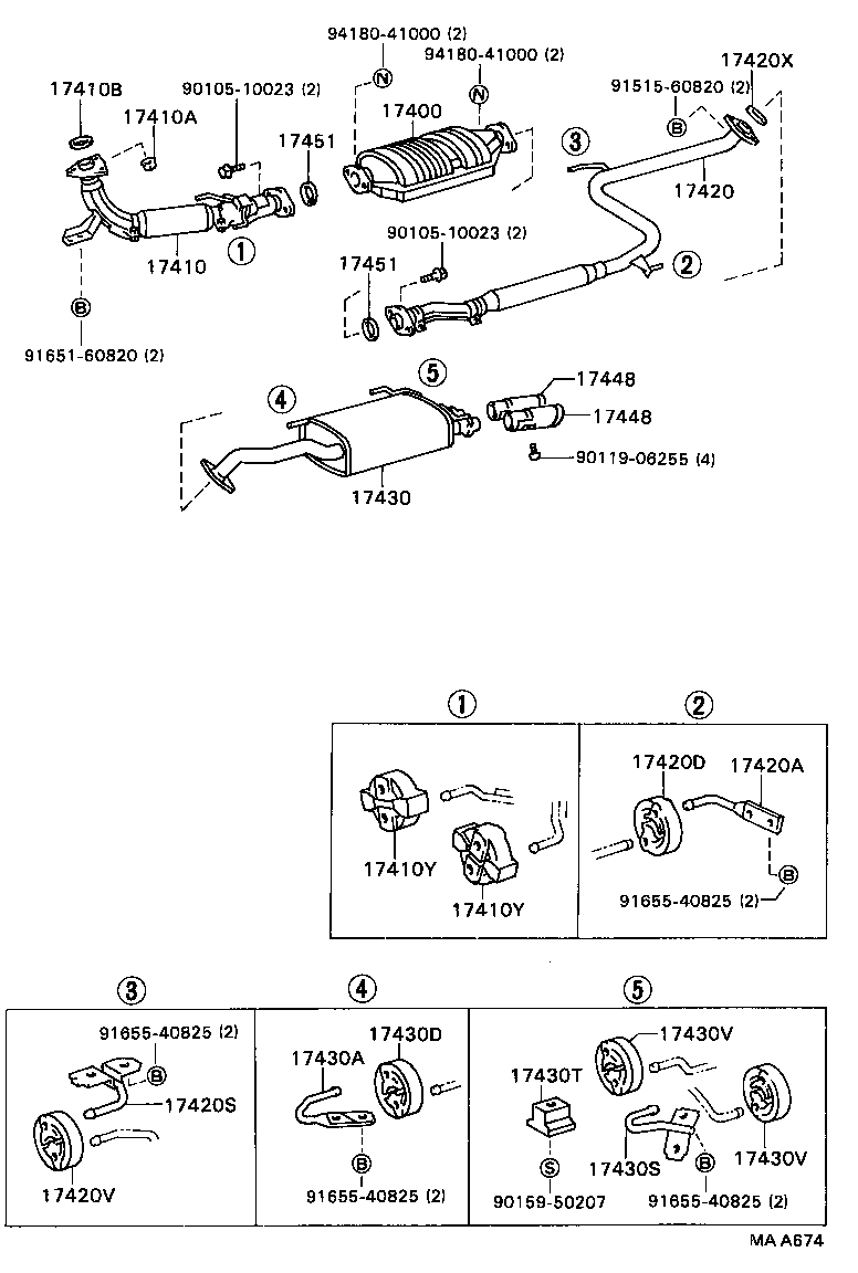 17430-64400 PIPE ASSY, EXHAUST, TAIL product image