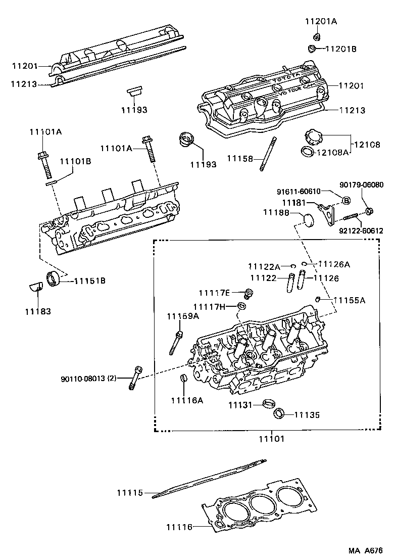 11101-63030 HEAD SUB-ASSY, CYLINDER product image