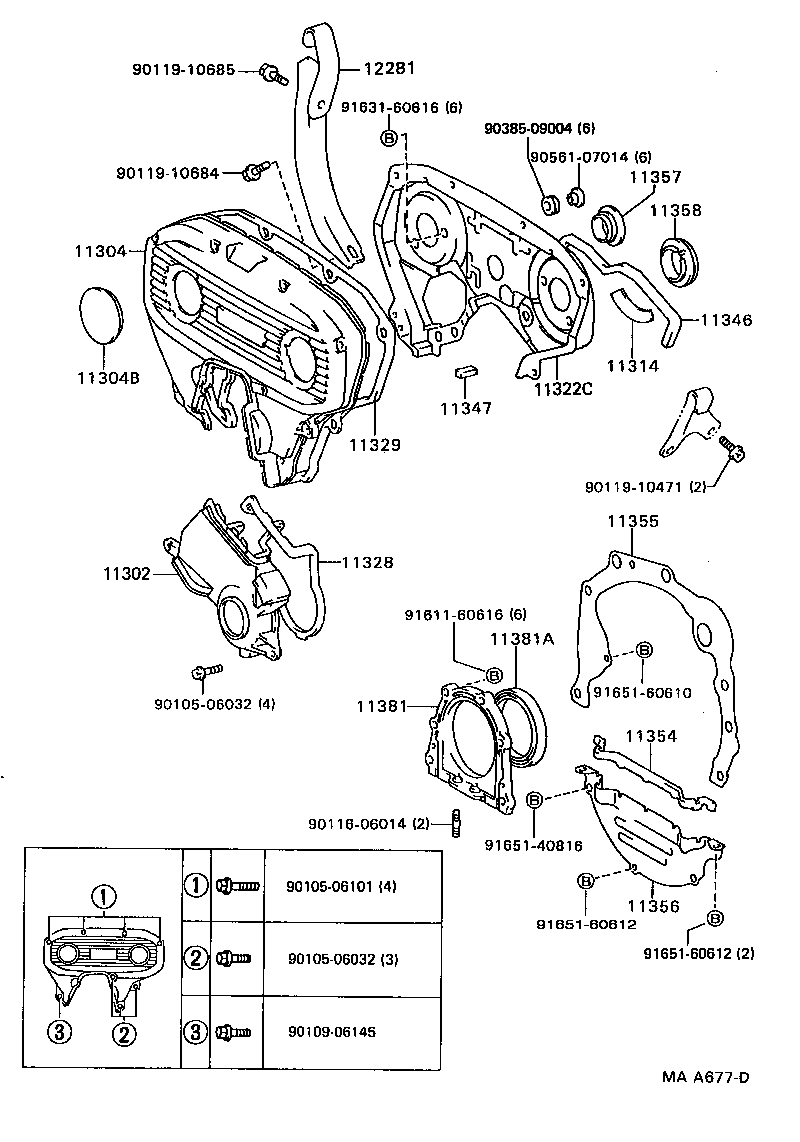 11304-62020 COVER, TIMING BELT, NO.3 product image