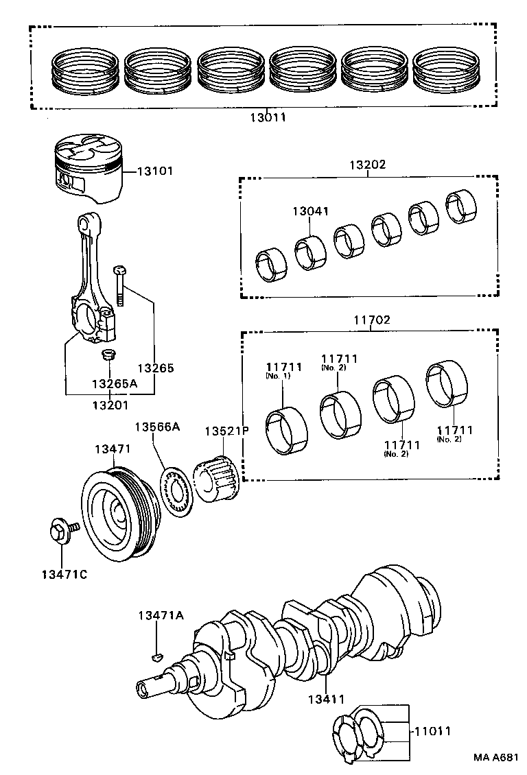 13014-63010 RING SET, PISTON product image