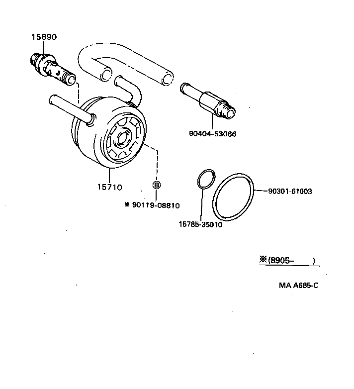 15690-62011 VALVE ASSY, OIL COOLER RELIEF product image
