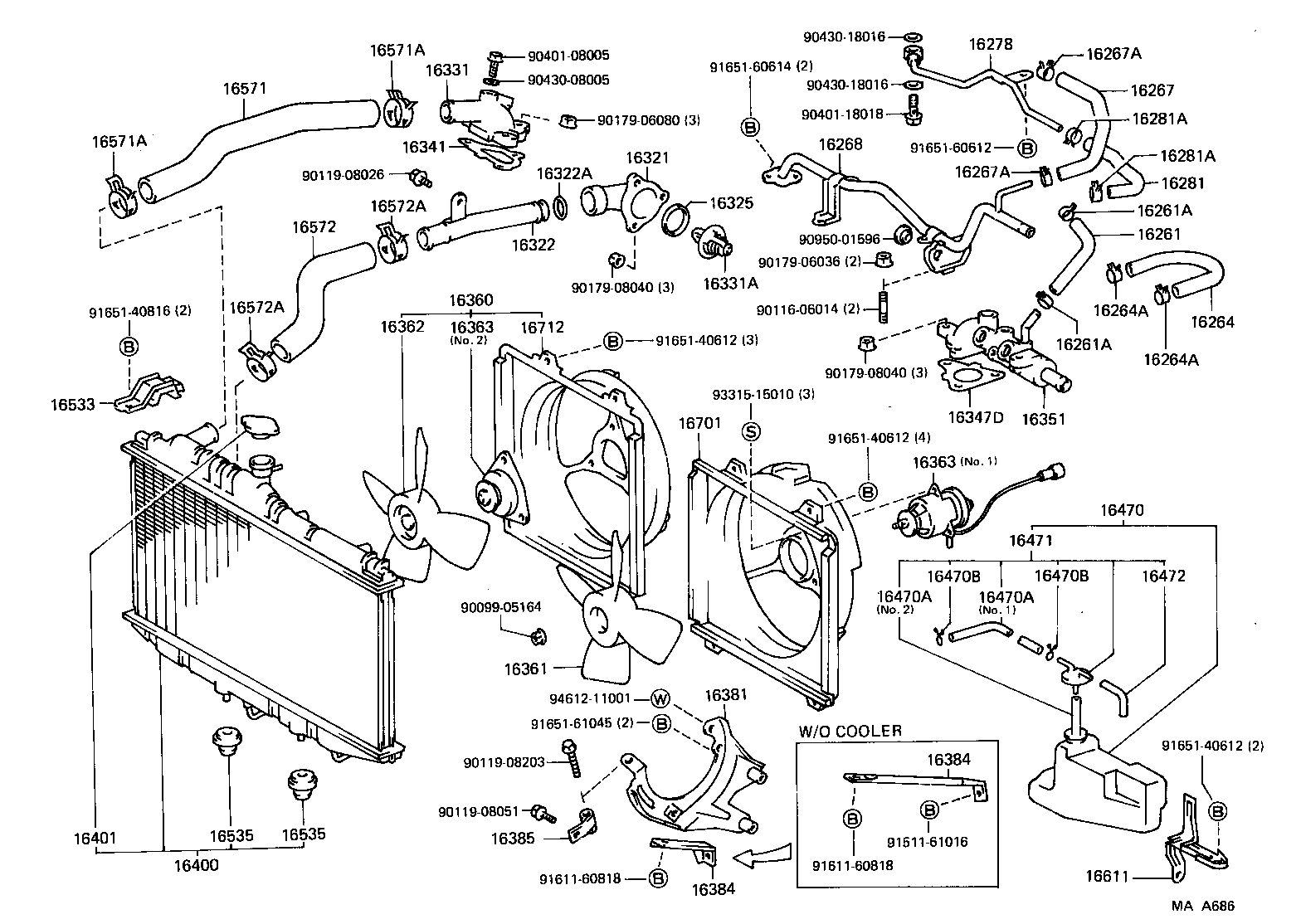 16381-62011 BAR, FAN BELT ADJUSTING product image