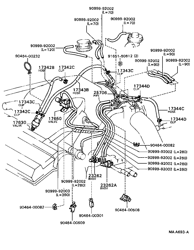 90910-12077 VALVE ASSY, VACUUM SWITCHING product image