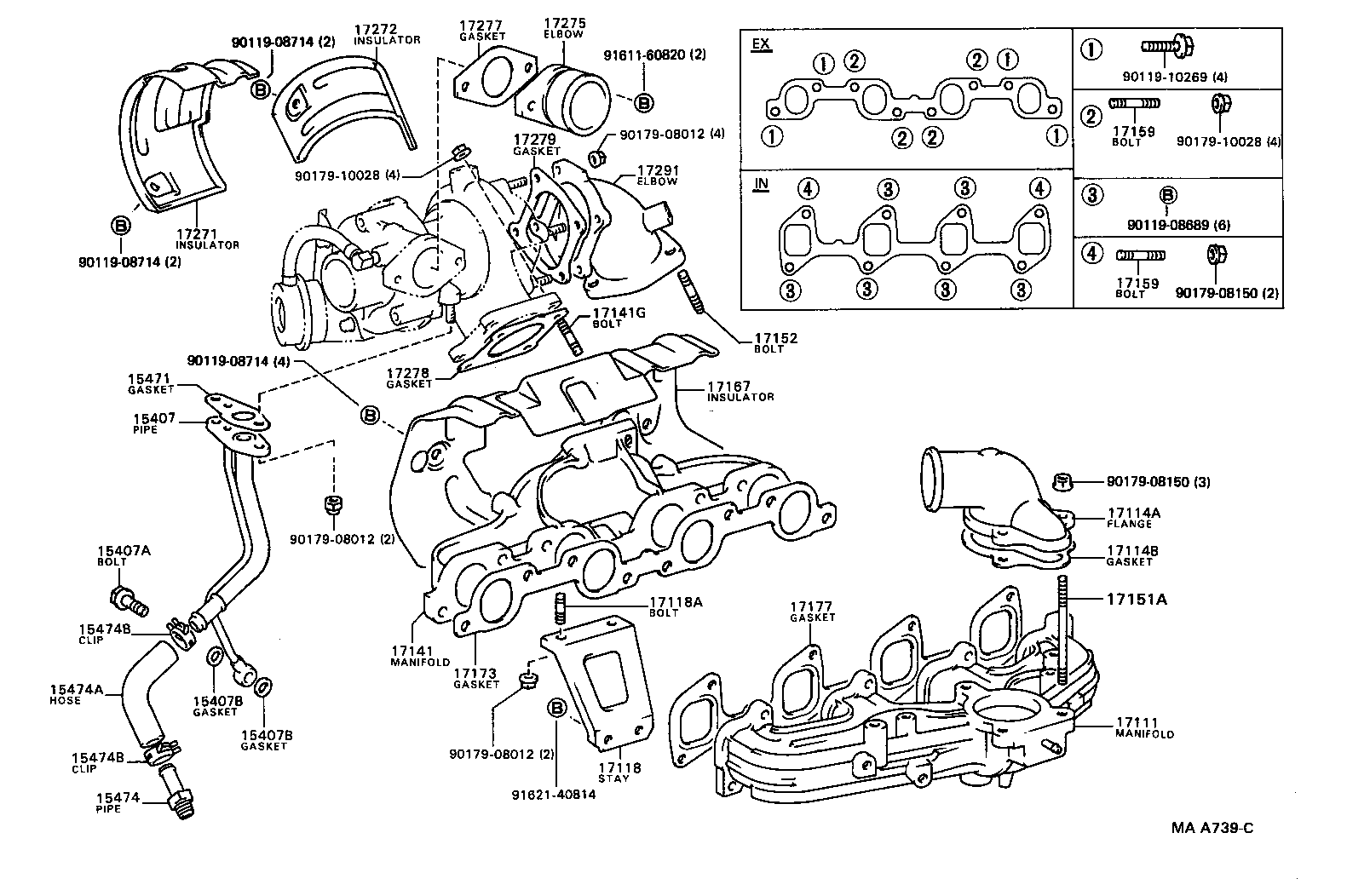 17139-70040 STAY, MANIFOLD, NO.2 product image