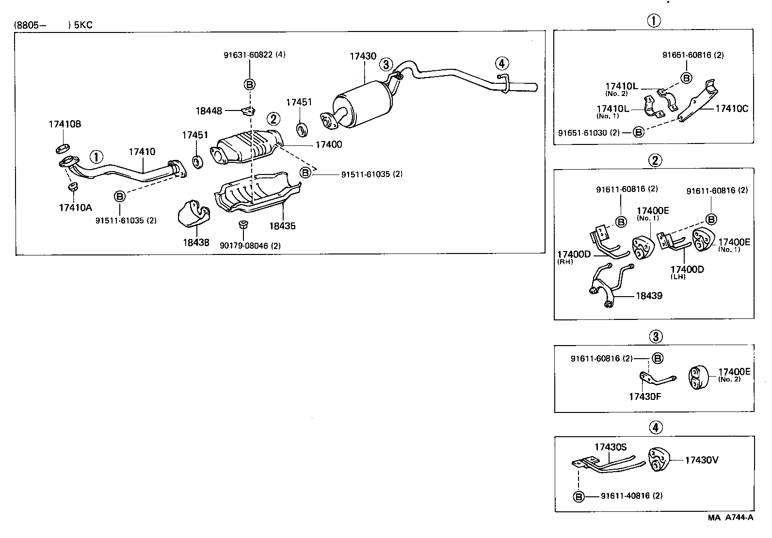 17430-13390 PIPE ASSY, EXHAUST, TAIL product image