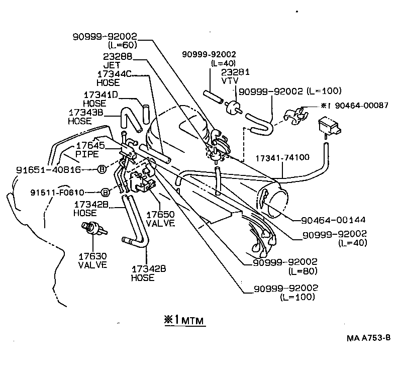 25760-63011 HOSE ASSY, VACUUM TRANSMITTING product image