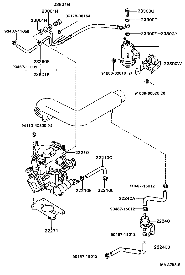 22210-74201 BODY ASSY, THROTTLE product image
