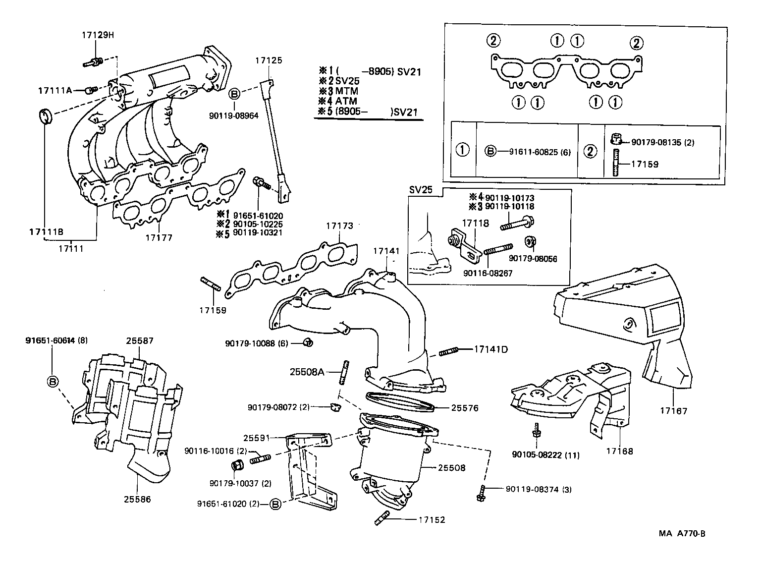 Toyota 17125-74050 STAY, SURGE TANK, NO.1