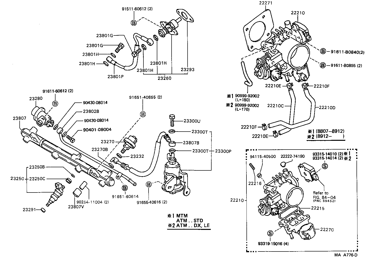Toyota 17341-07010 HOSE, AIR, NO.1(FOR IDLE SPEED CONTROL VALVE)