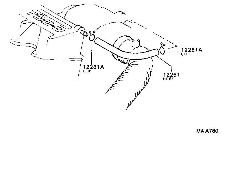 12261-64070 HOSE, VENTILATION product image
