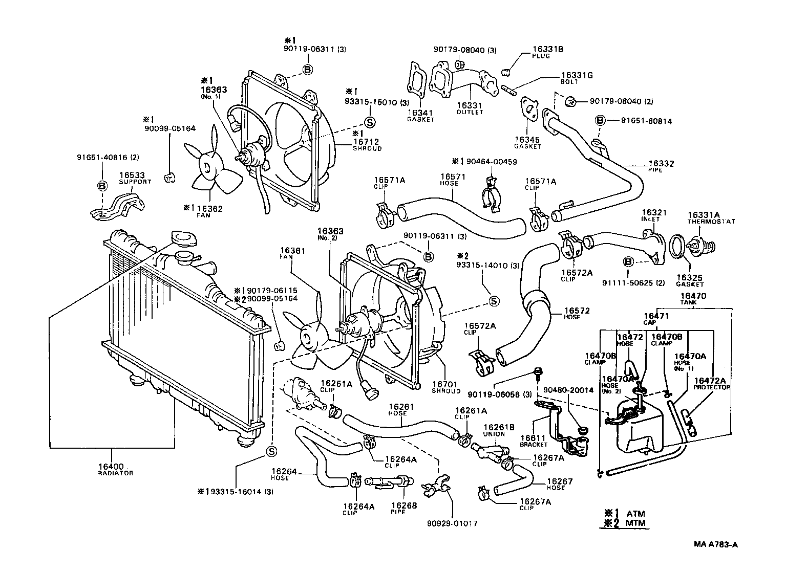 16400-74430 RADIATOR ASSY product image
