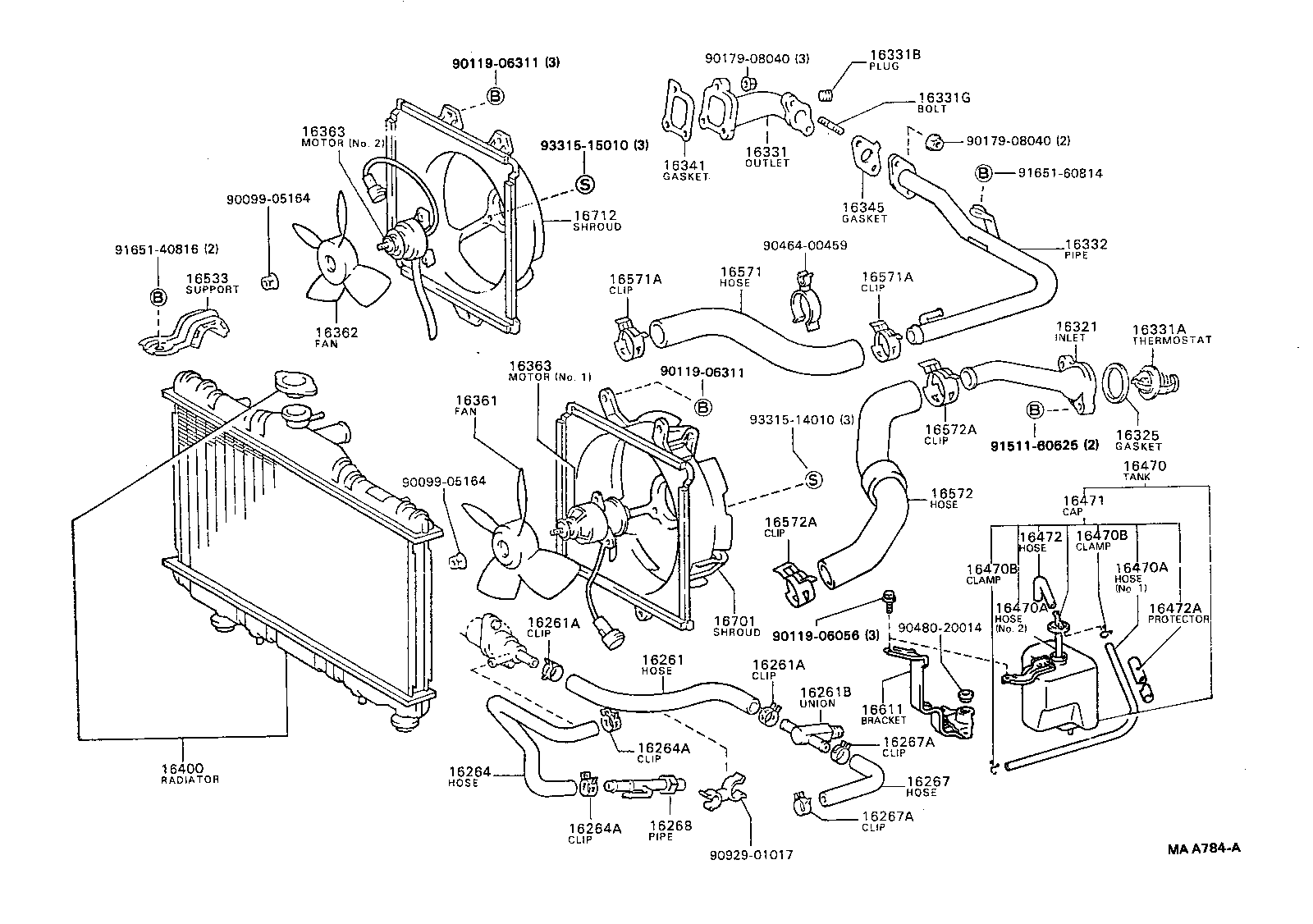 16332-64011 PIPE, WATER OUTLET, NO.1 product image