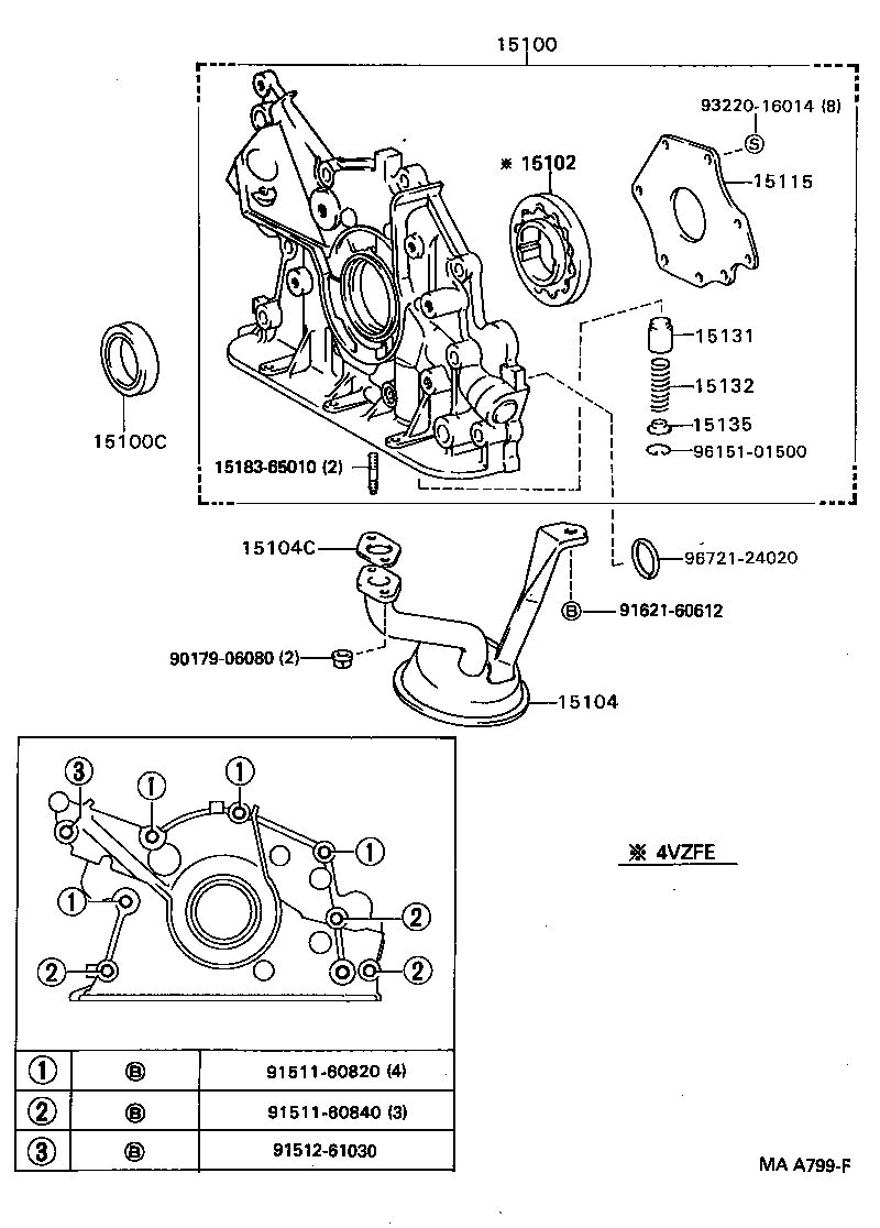 15104-62020 STRAINER SUB-ASSY, OIL product image