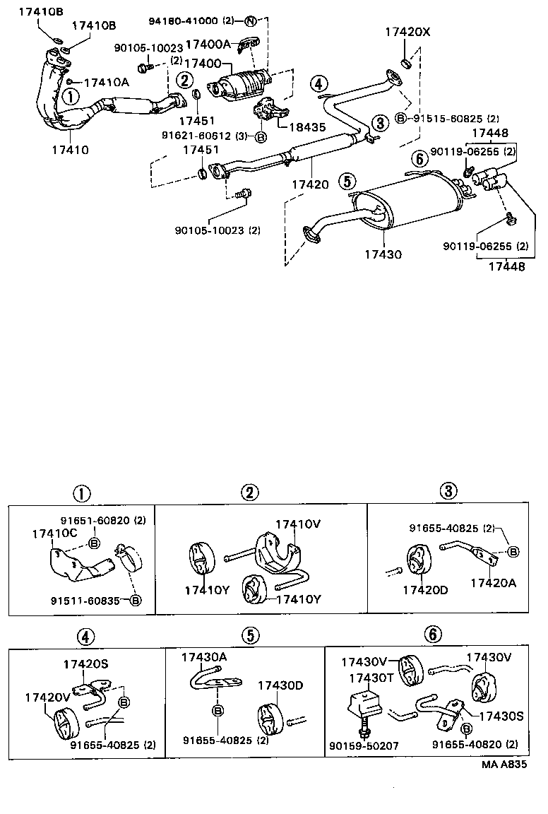 17430-62011 PIPE ASSY, EXHAUST, TAIL product image
