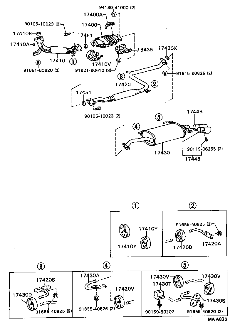 17430-62011 PIPE ASSY, EXHAUST, TAIL product image