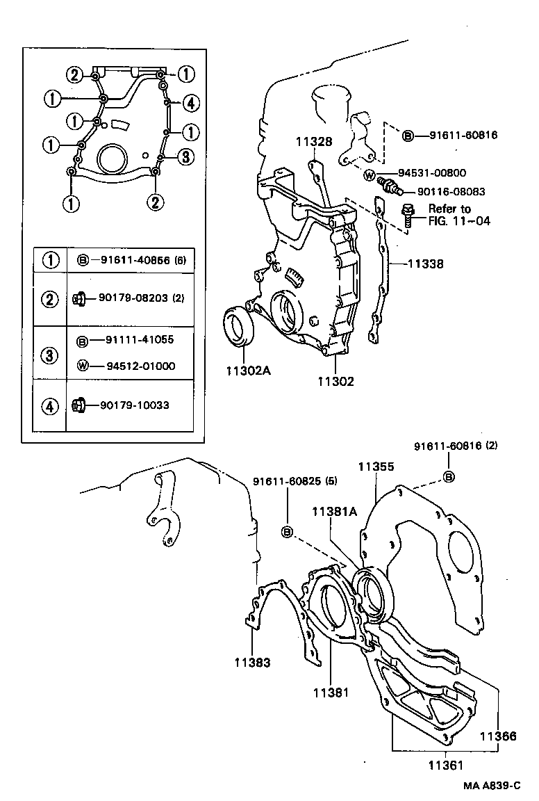 11321-54020 COVER SUB-ASSY, TIMING CHAIN OR BELT product image