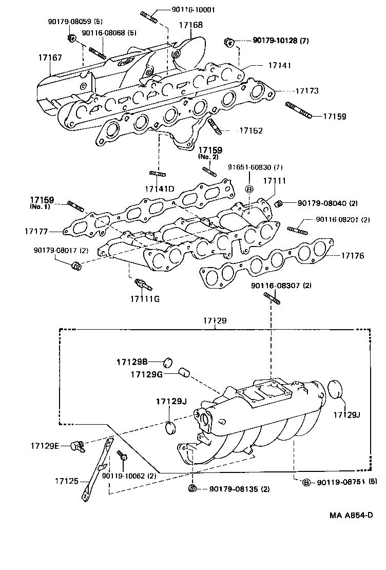 17139-70010 STAY, MANIFOLD, NO.2 product image