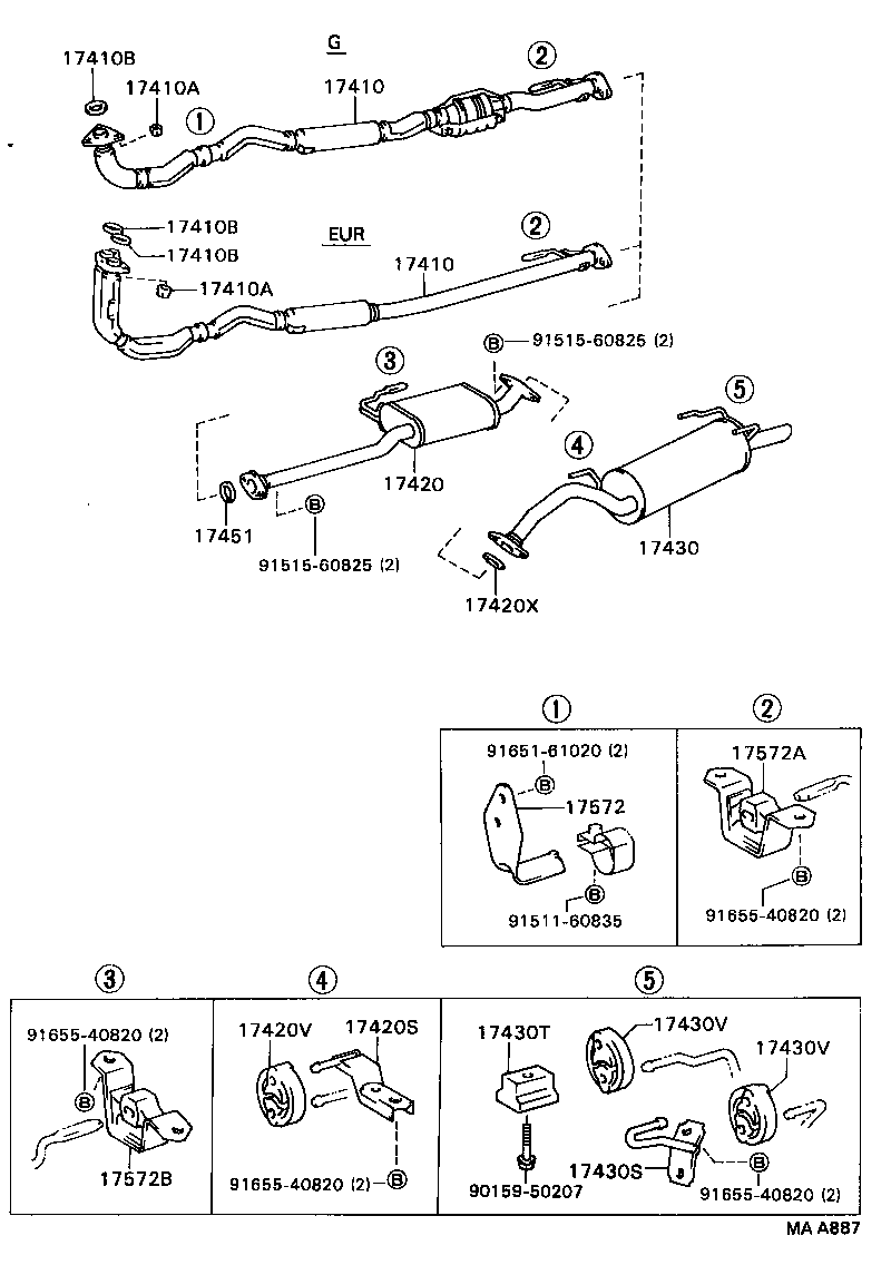 17430-62041 PIPE ASSY, EXHAUST, TAIL product image