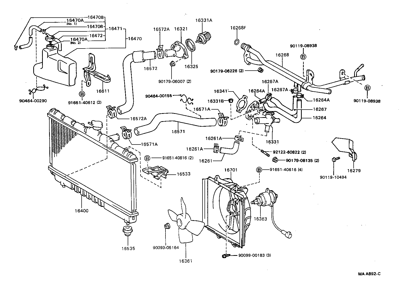 16332-64011 PIPE, WATER OUTLET, NO.1 product image