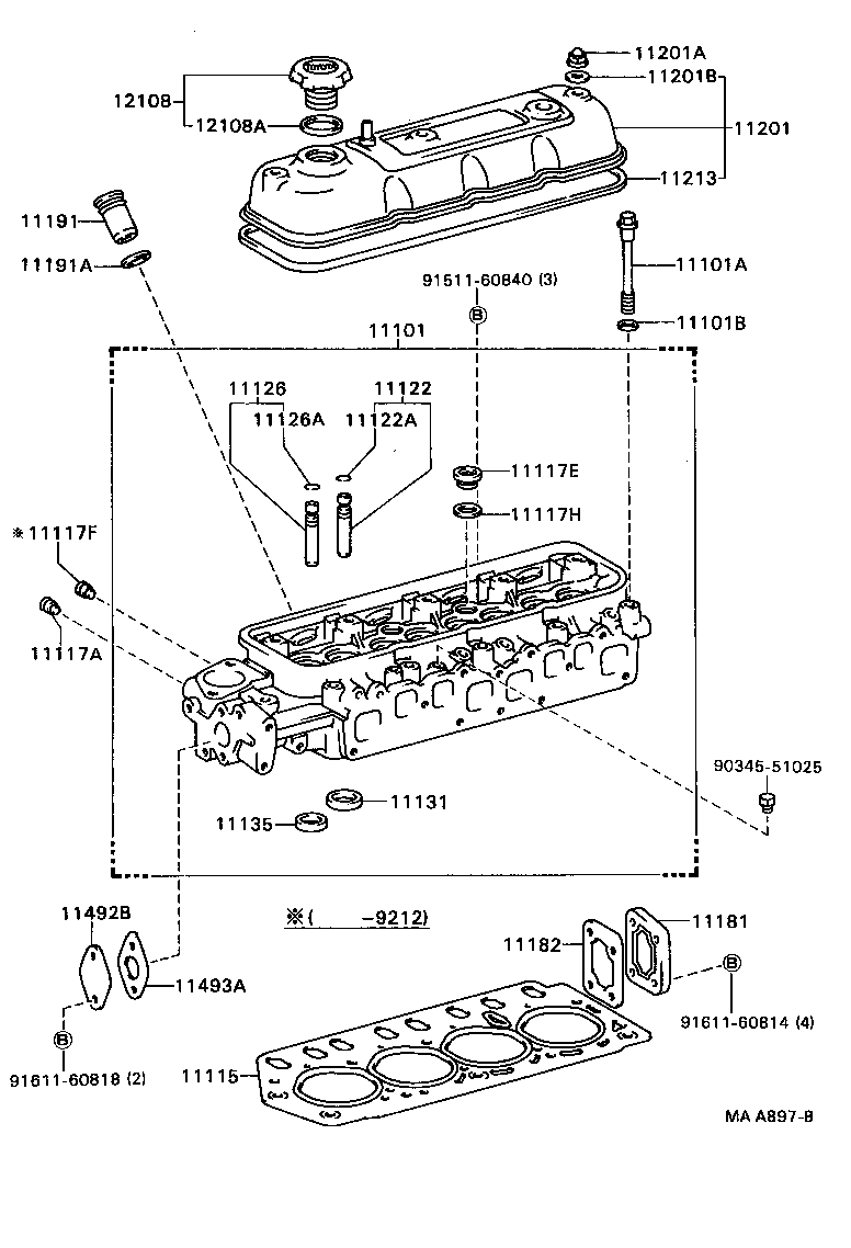 11101-35080 HEAD SUB-ASSY, CYLINDER product image