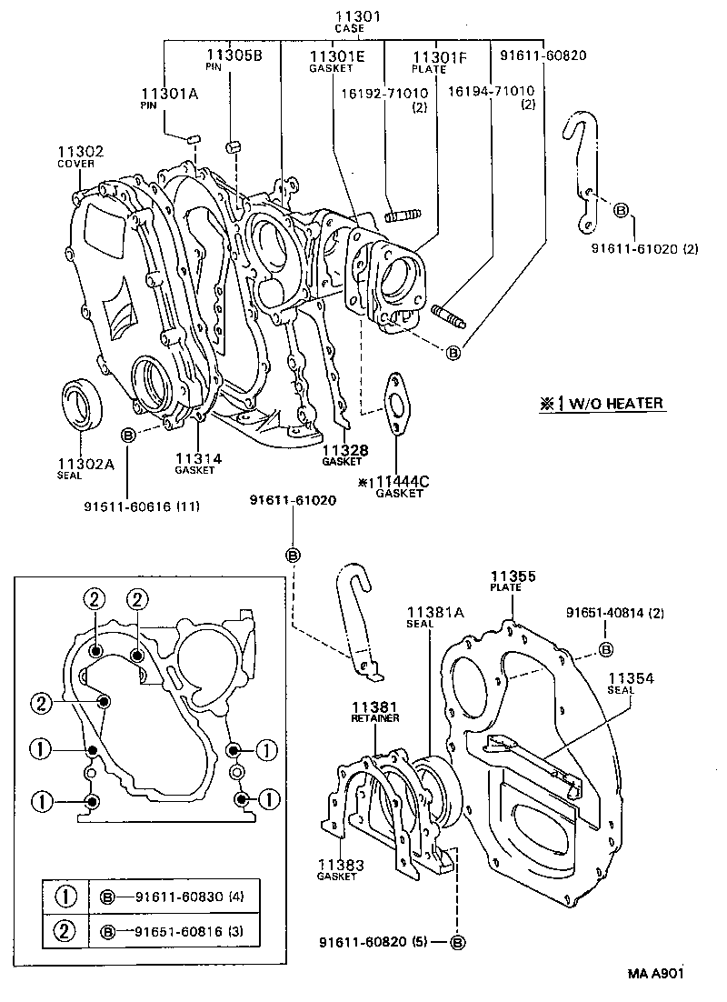 90116-08376 BOLT, STUD(FOR TIMING GEAR COVER) product image