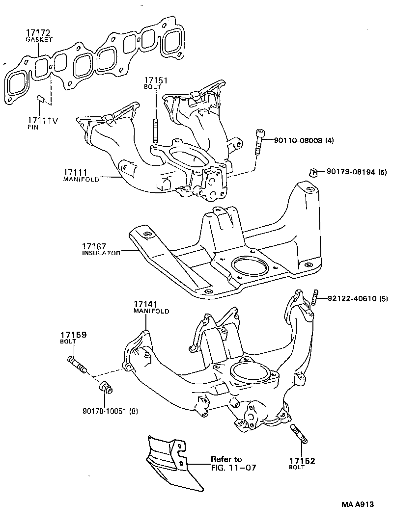 17101-54091 MANIFOLD, INTAKE product image