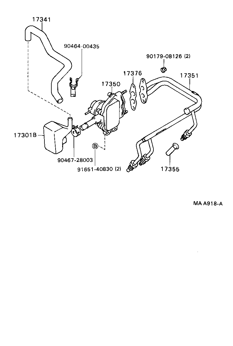 Toyota 17301-35060 SILENCER SUB-ASSY, AIR SUCTION